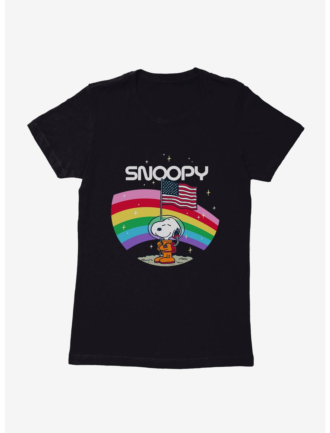 Peanuts Rainbow Snoopy On The Moon Womens T-Shirt, , hi-res