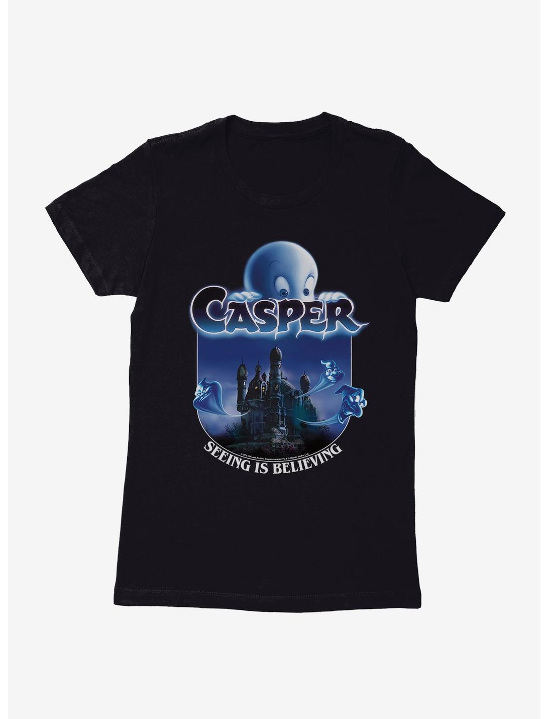 Casper Film Castle Poster Womens T-Shirt, BLACK, hi-res