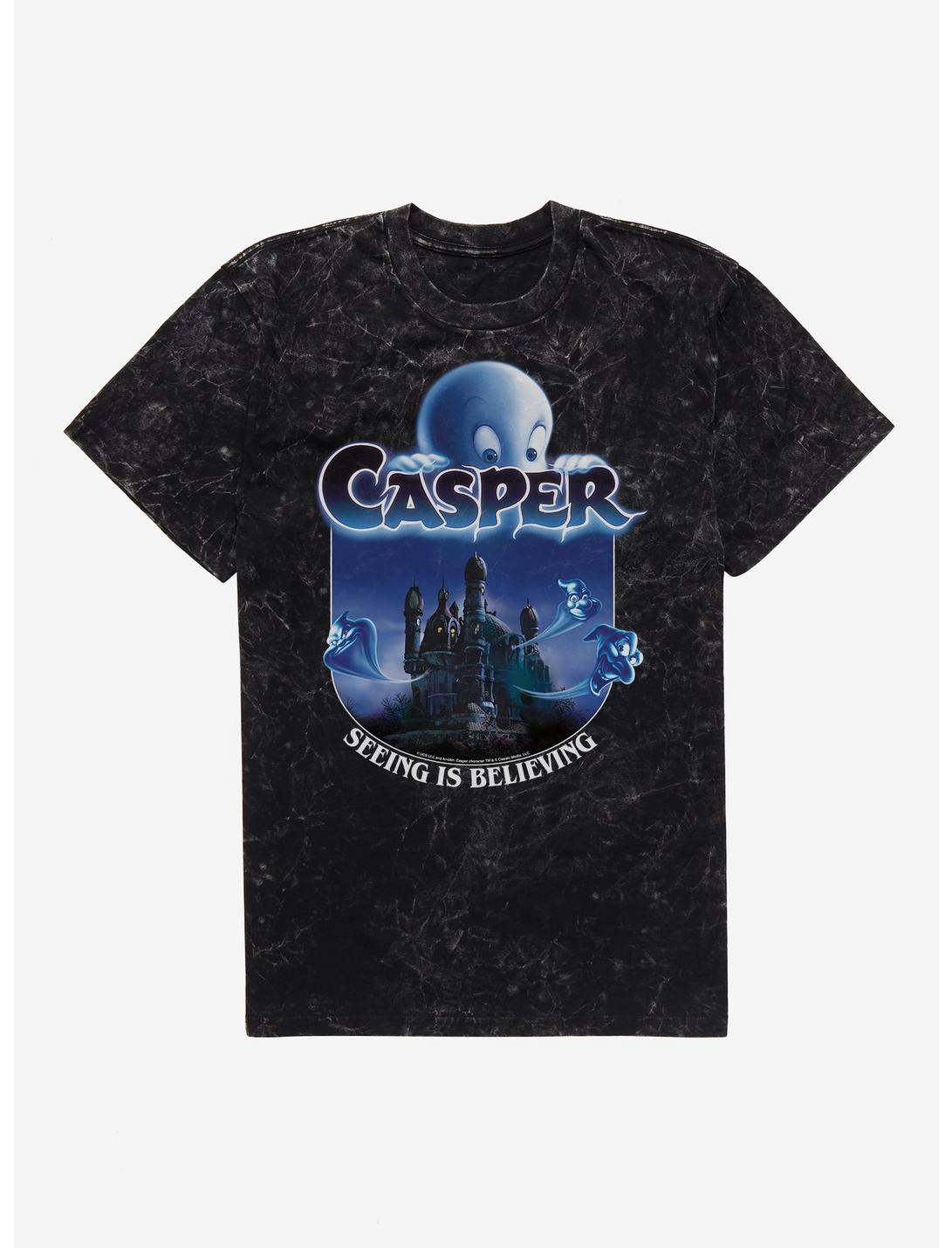 Casper Film Castle Poster Mineral Wash T-Shirt, BLACK MINERAL WASH, hi-res