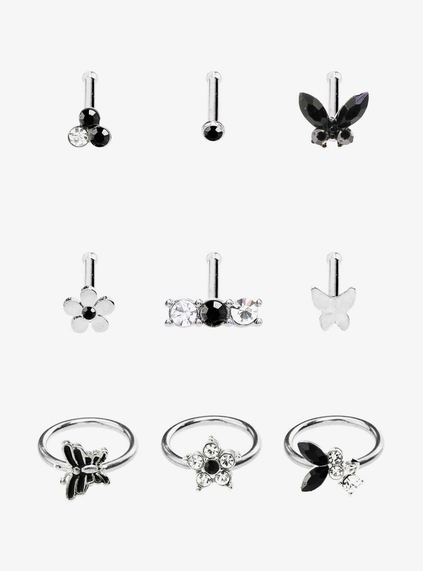 Hot topic sale clear nose stud