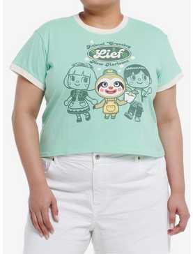 Animal Crossing: New Horizons Leif Ringer Girls Crop T-Shirt Plus Size, , hi-res