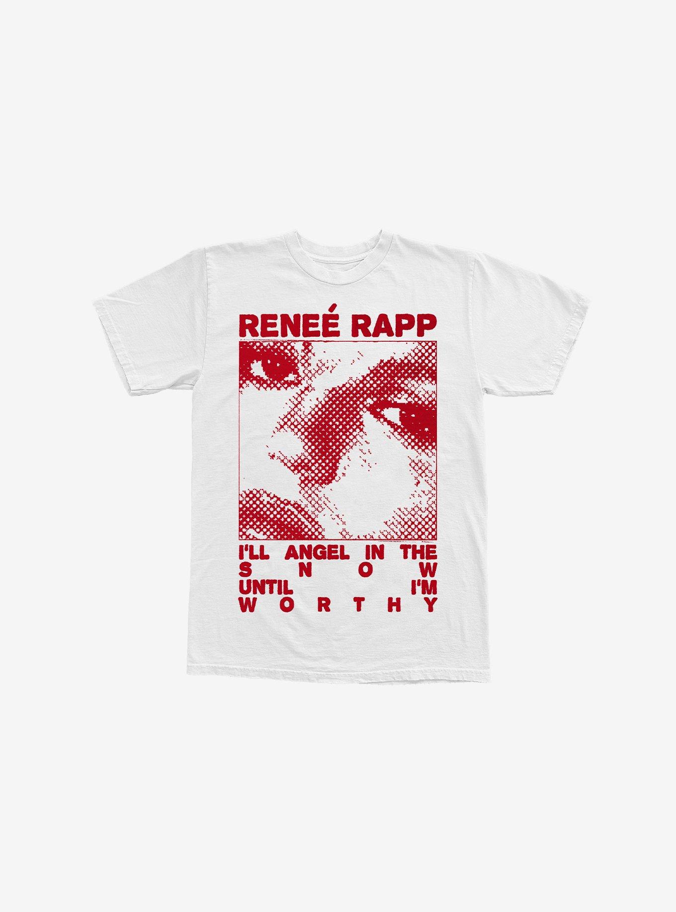 Renee Rapp Close-Up Portrait Boyfriend Fit Girls T-Shirt, BRIGHT WHITE, hi-res