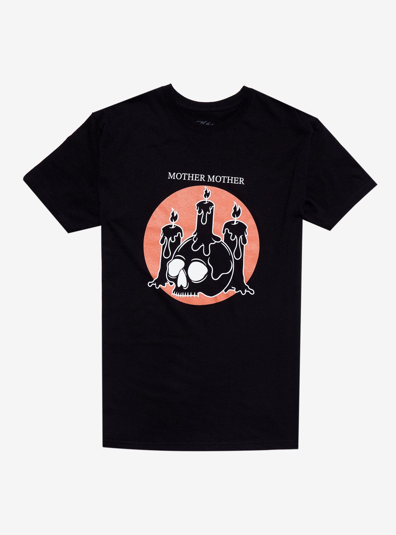 Mother Mother Skull Candle Boyfriend Fit Girls T-Shirt, BLACK, hi-res