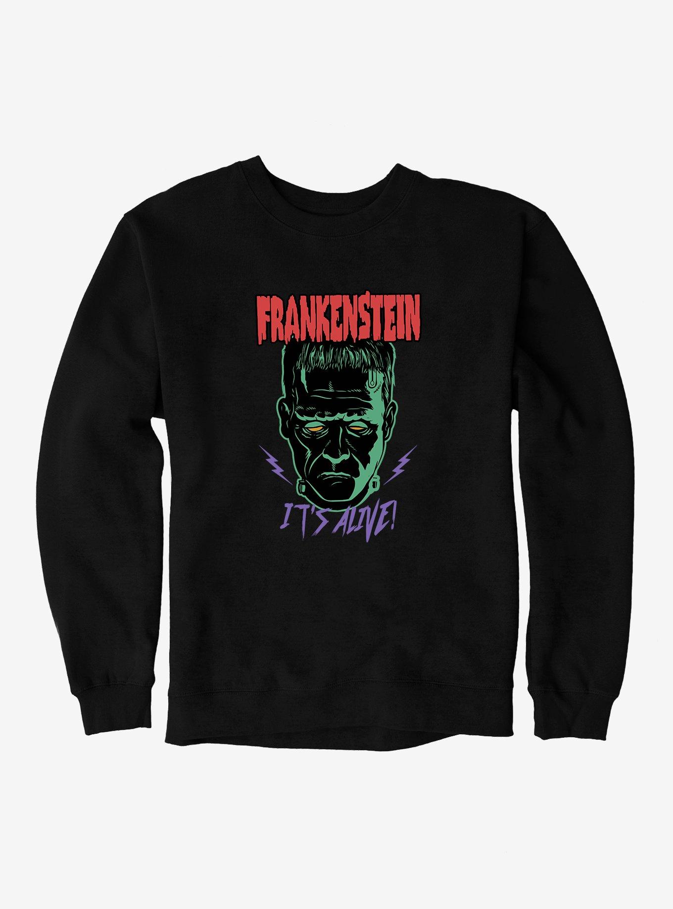 Universal Monsters Frankenstein It's Alive Sweatshirt, BLACK, hi-res