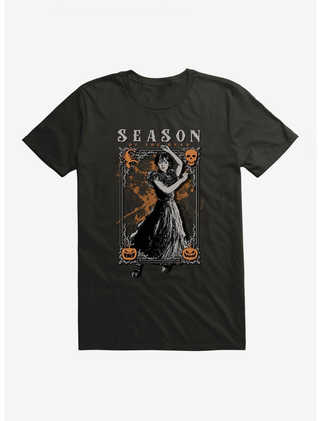Wednesday Season Of The Dead T-Shirt, BLACK, hi-res