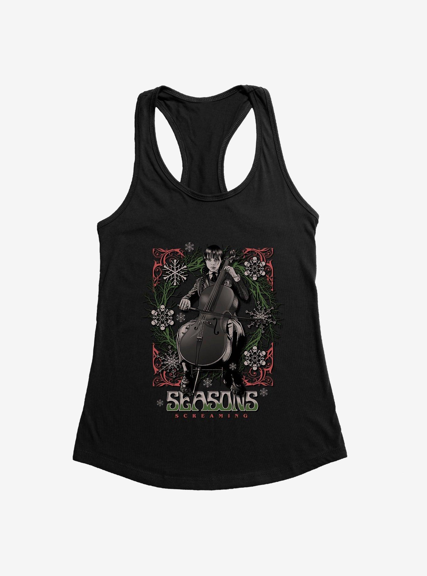 Wednesday Seasons Screaming Girls Tank, BLACK, hi-res