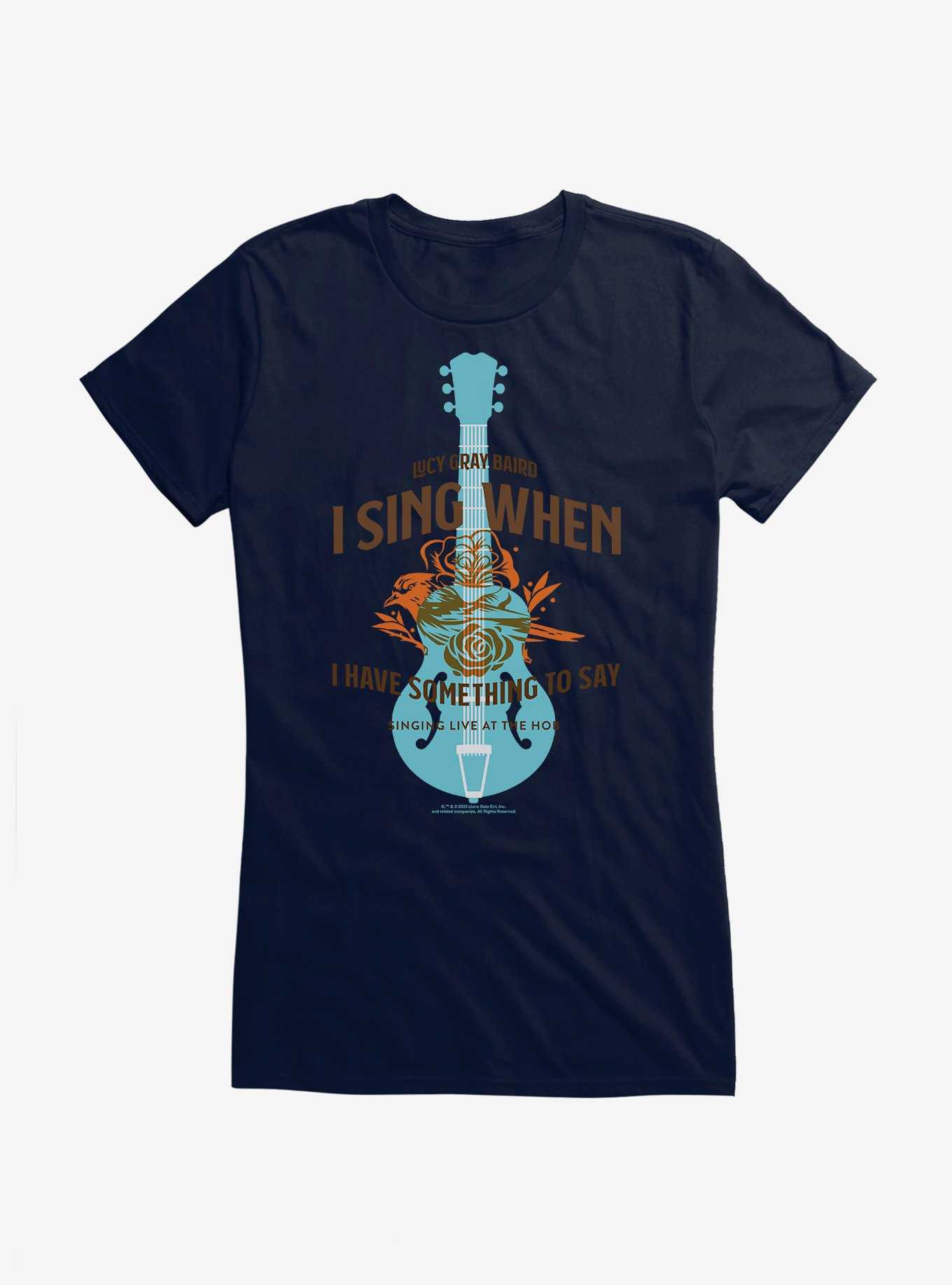 Hunger Games: The Ballad Of Songbirds And Snakes Lucy Gray Baird Guitar Girls T-Shirt, , hi-res