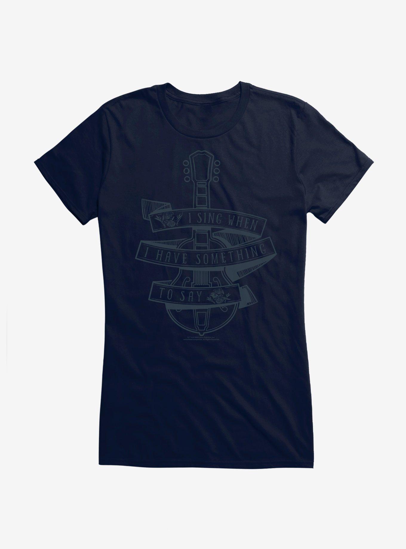 Hunger Games: The Ballad Of Songbirds And Snakes I Sing When I Have Something To Say Girls T-Shirt, NAVY, hi-res
