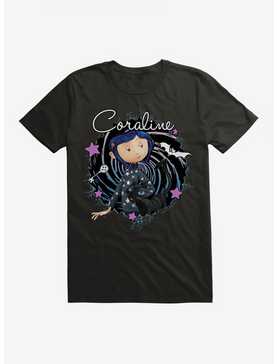 Coraline The Cat Swirl And Stars T-Shirt, , hi-res