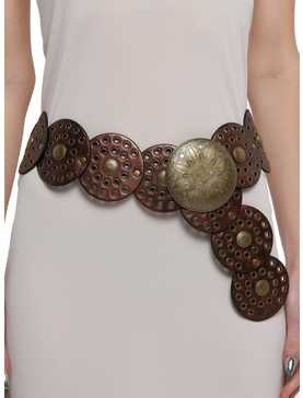 Bronze & Gold Circle Grommet Hip Belt, , hi-res