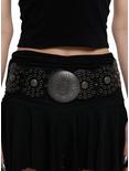 Black & Silver Circle Grommet Hip Belt, MULTI, hi-res