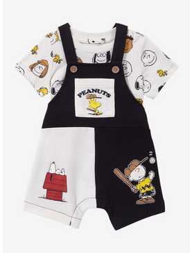 Peanuts Characters Color Block Infant Overall Set - BoxLunch Exclusive, , hi-res