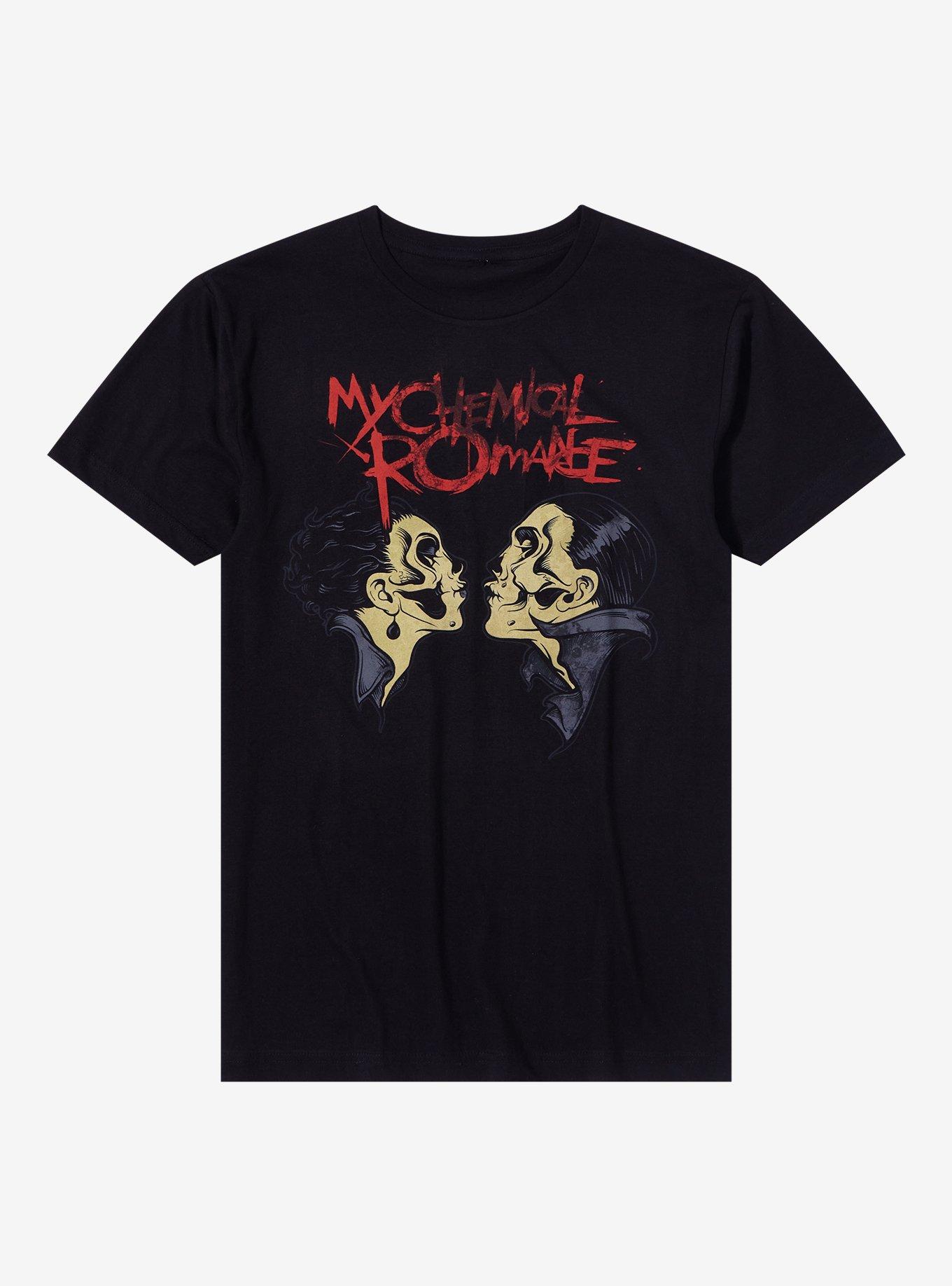 My Chemical Romance Kissing Ghouls Boyfriend Fit Girls T-Shirt, BLACK, hi-res