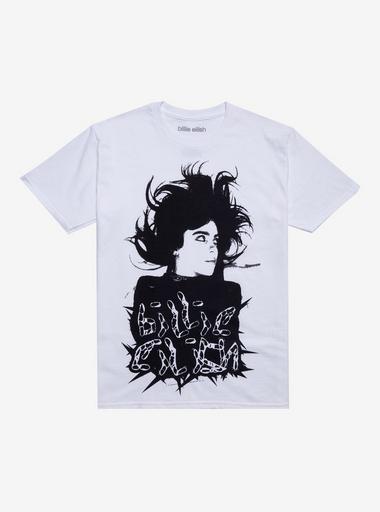Billie Eilish Tシャツ　Face Photo S/S Tee Amazon.com: Official Billie Eilish Hand Face Photo Black T