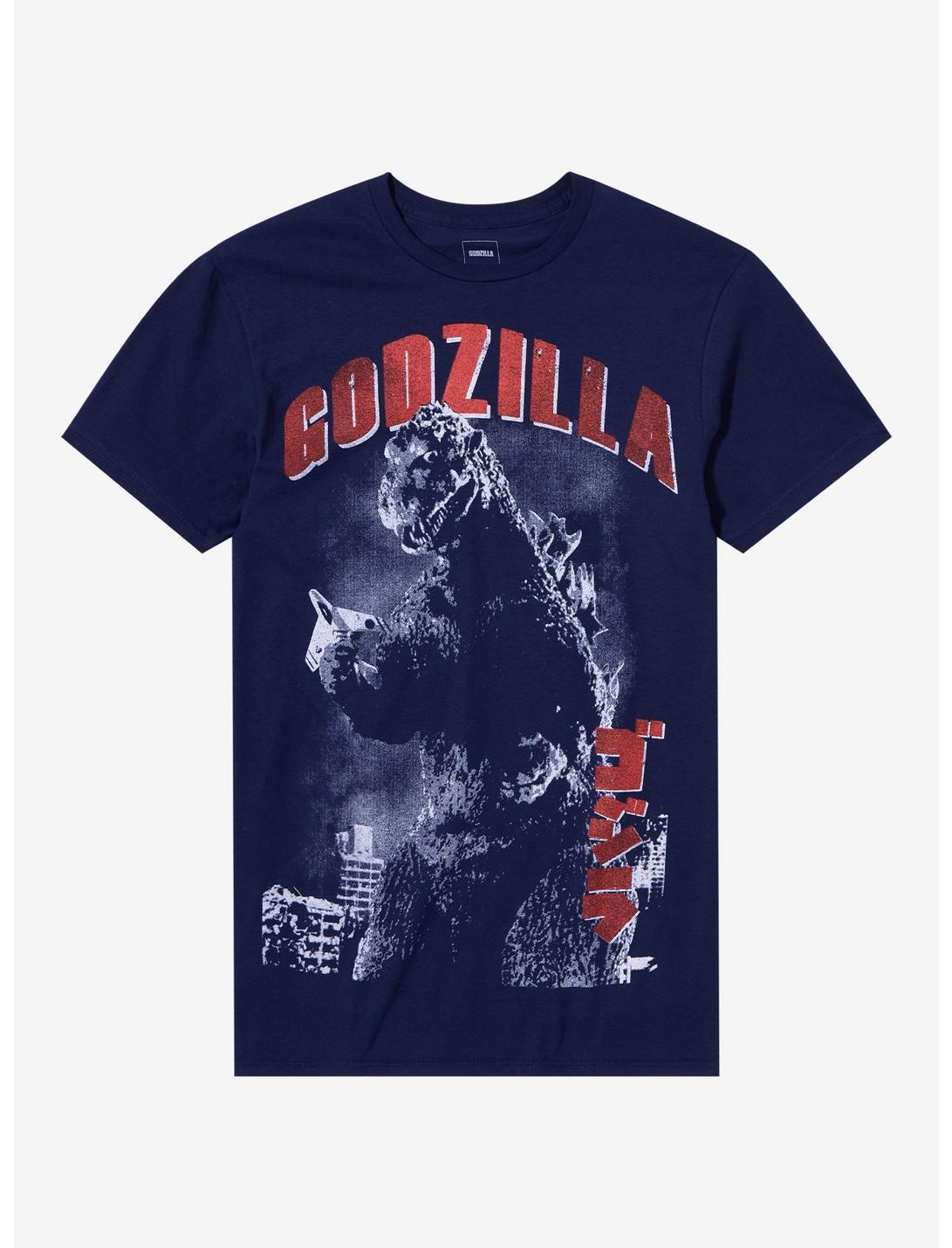 Godzilla City T-Shirt, NAVY, hi-res