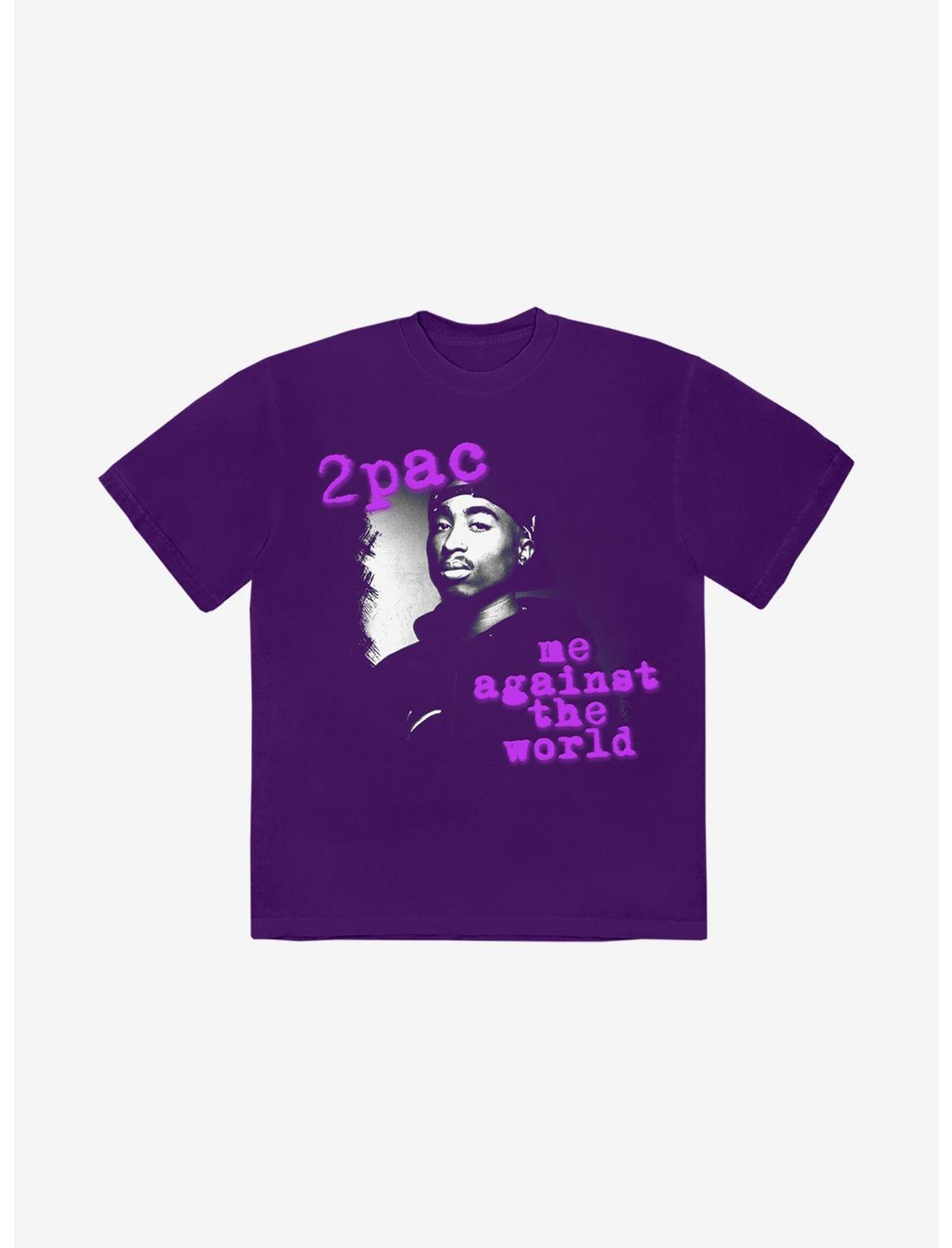 Tupac Me Against The World Boyfriend Fit Girls T-Shirt, PURPLE, hi-res