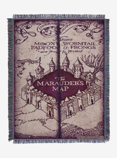 Harry potter marauders map blanket sale