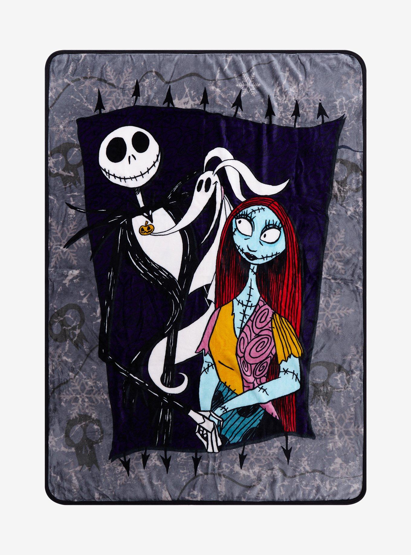 Disney The Nightmare Before Christmas Jack and Sally Fleece Throw, , hi-res