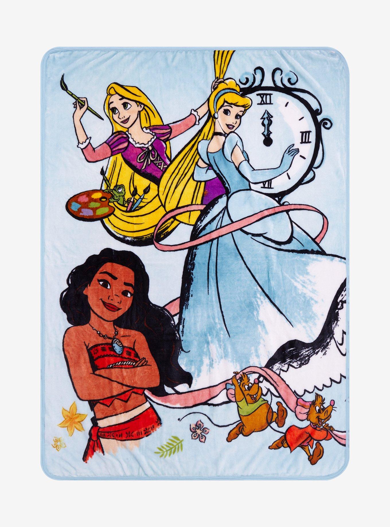 Disney Princess Blue Fleece Throw, , hi-res