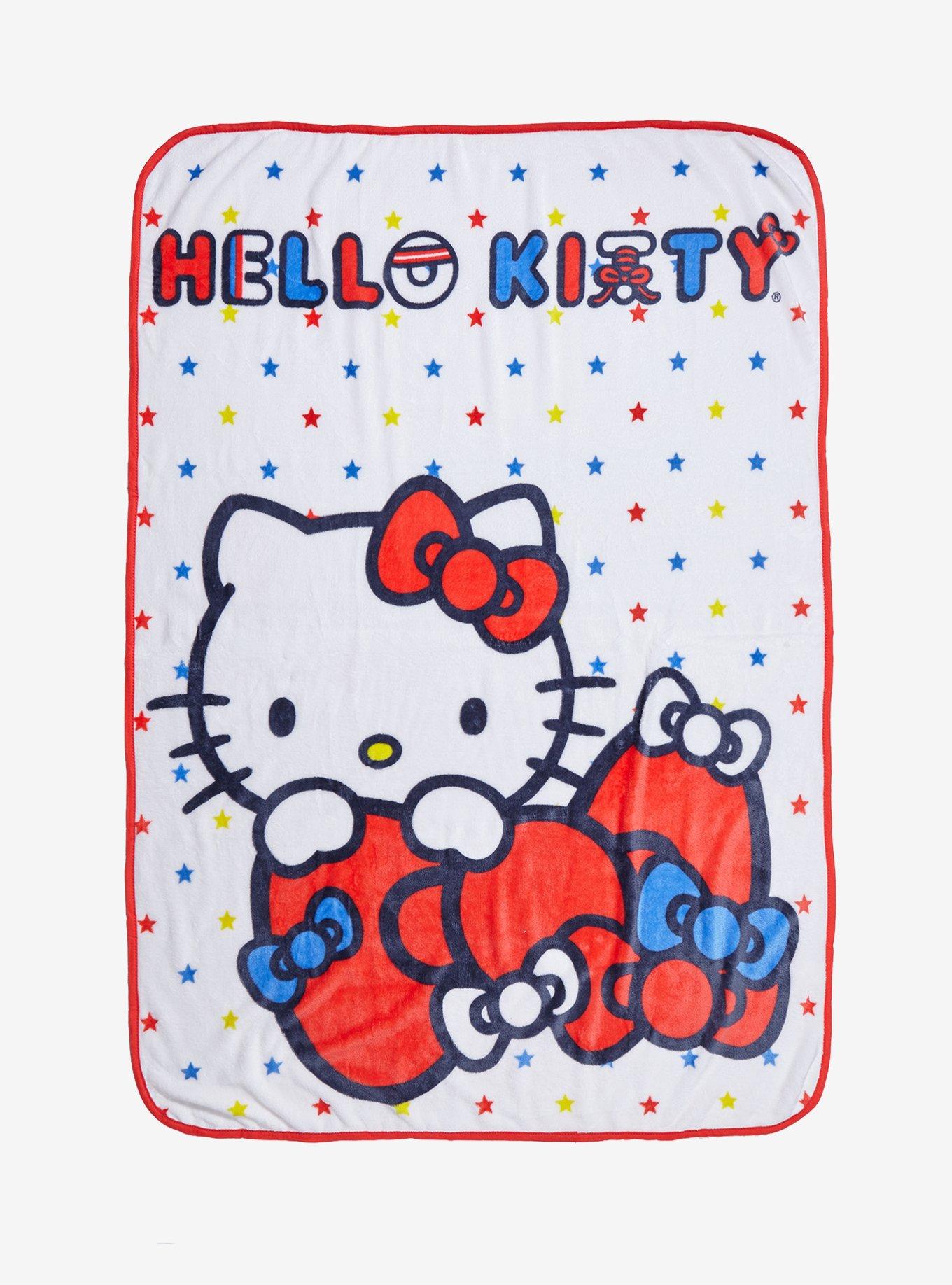 Sanrio Hello Kitty Blue and Red Fleece Throw, , hi-res