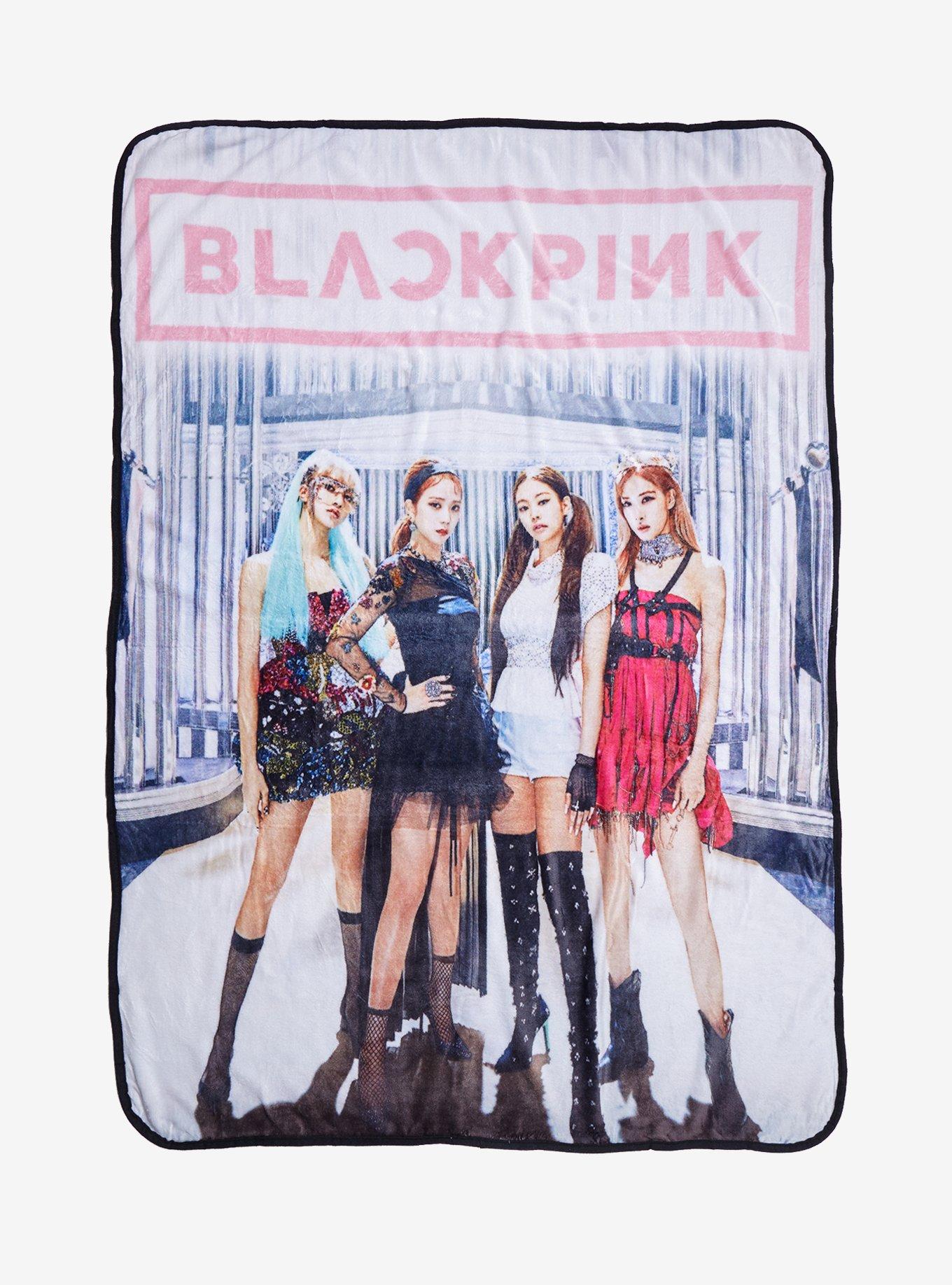 BLACKPINK Group Photo Fleece Throw, , hi-res