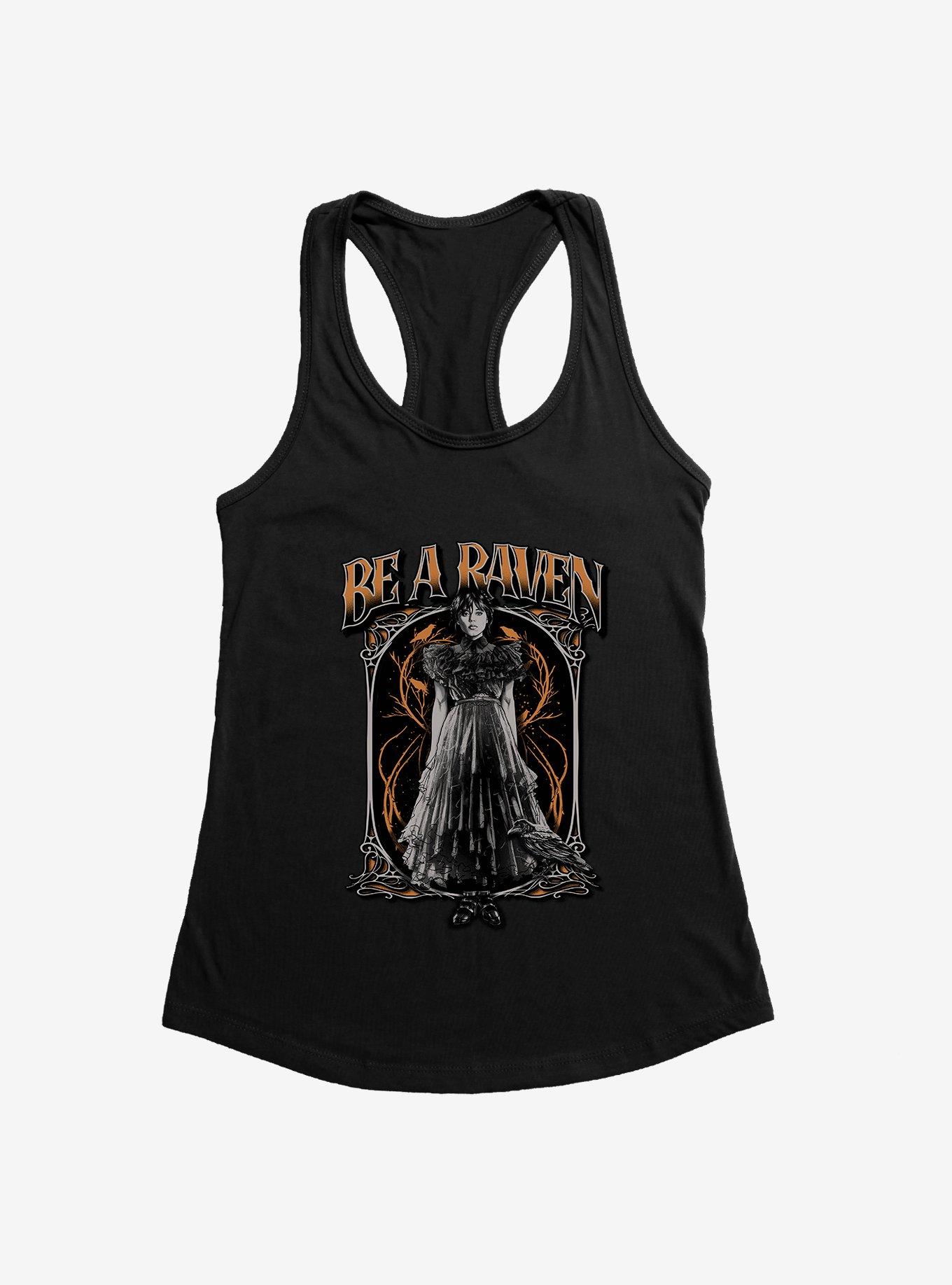 Wednesday Be A Raven Womens Tank Top, BLACK, hi-res