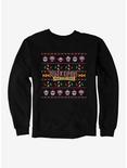 Killer Klowns From Outer Space Ugly Christmas Sweater Pattern Sweatshirt, BLACK, hi-res