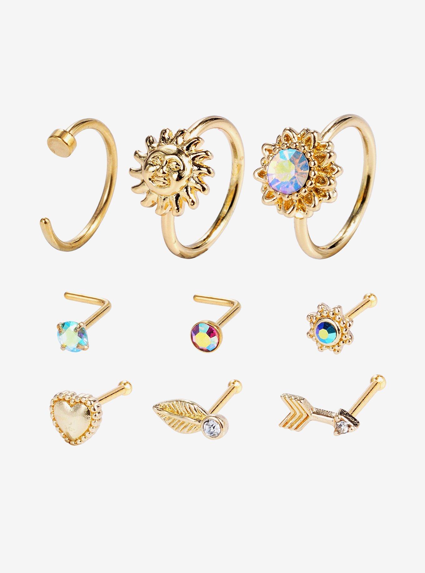 Boho hot sale nose studs