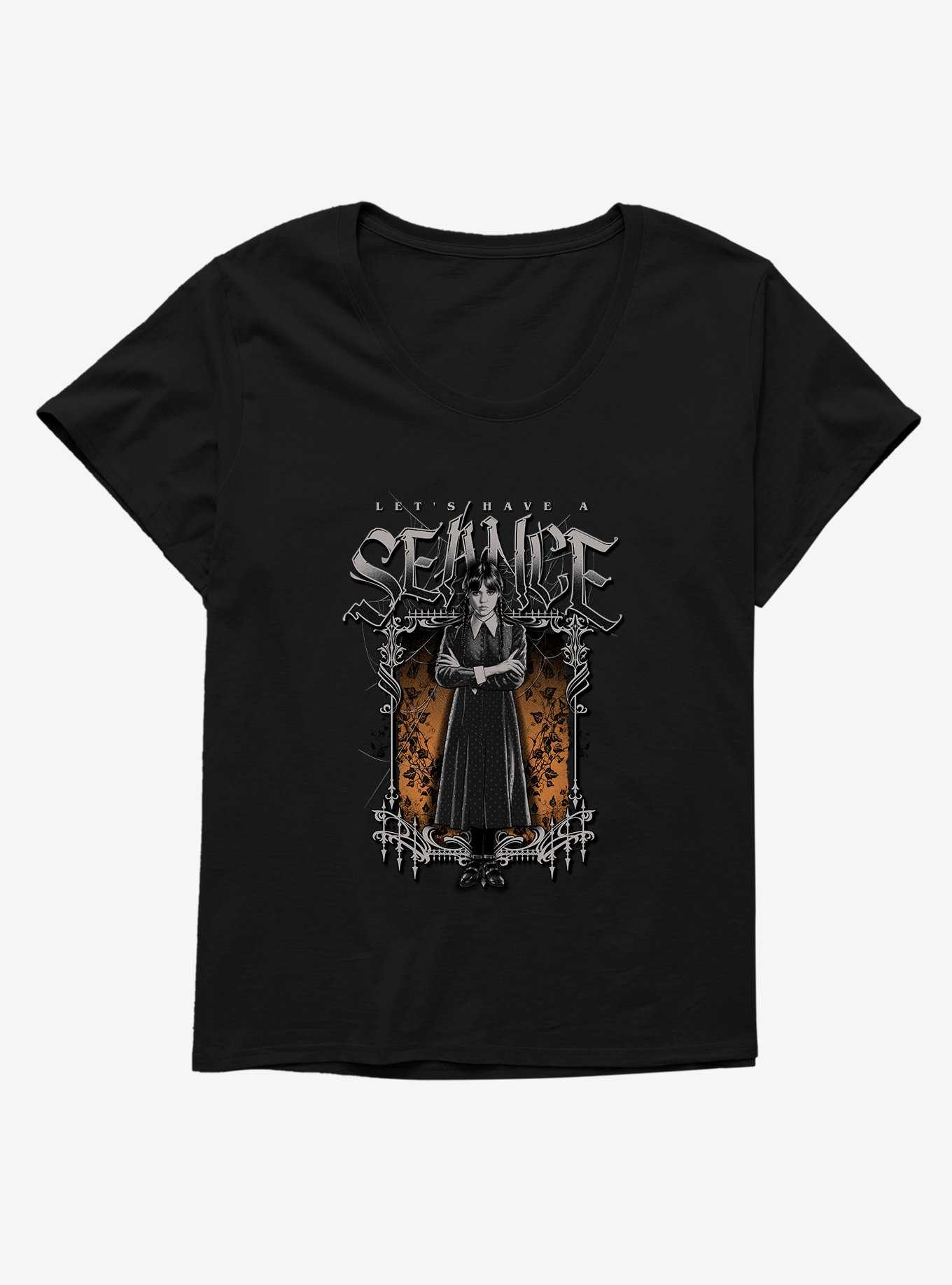 Wednesday Let's Have A Seance Womens T-Shirt Plus Size, , hi-res