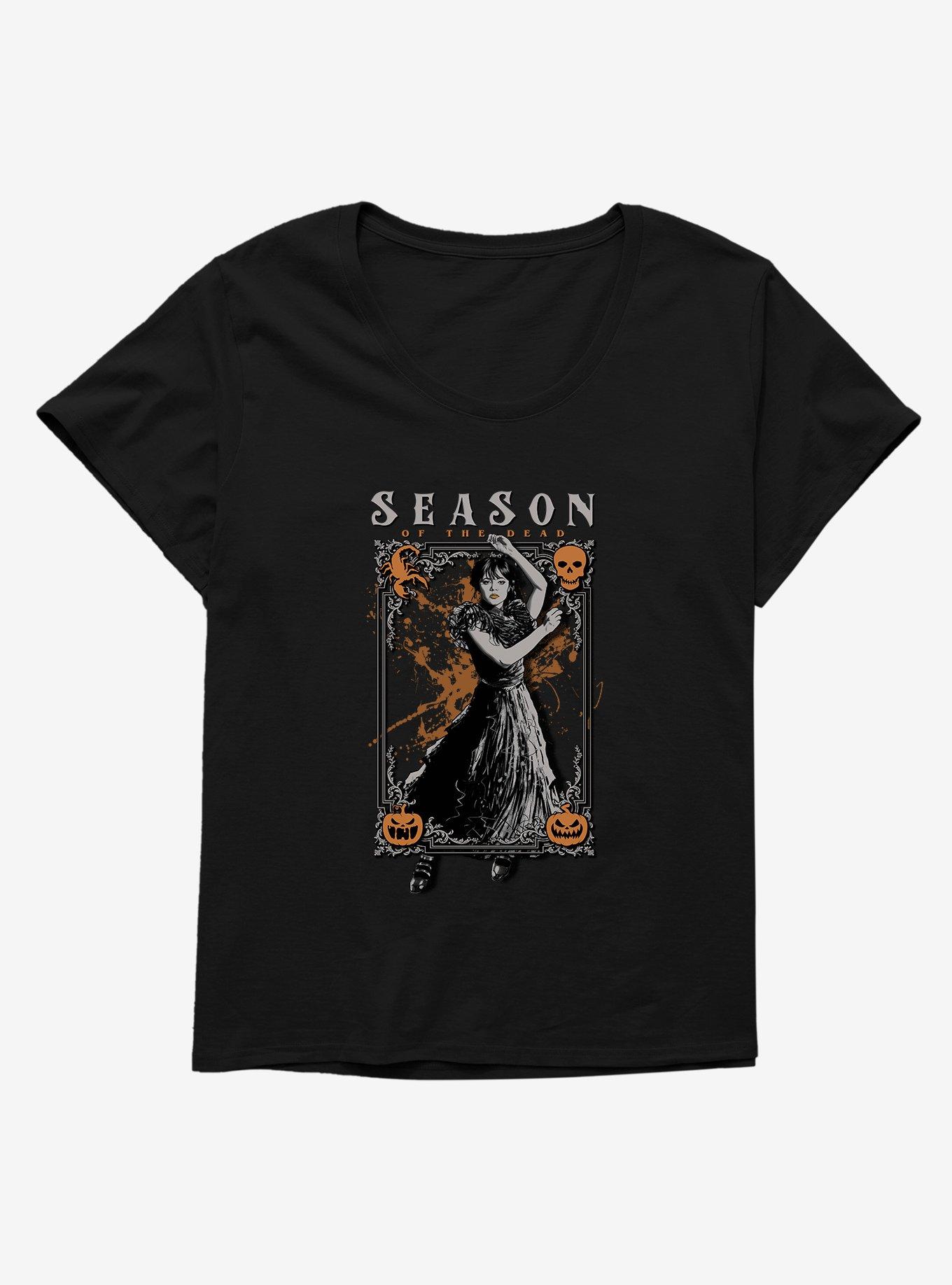 Wednesday Season Of The Dead Womens T-Shirt Plus Size, BLACK, hi-res