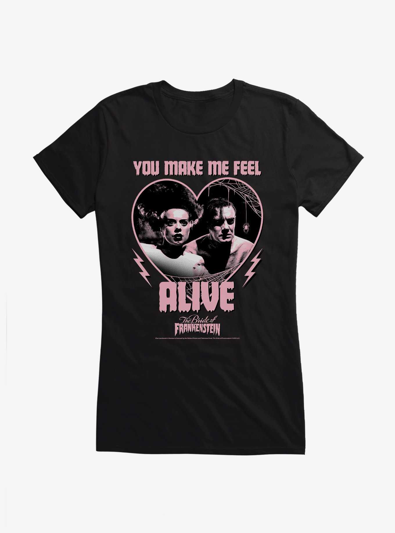 The Bride Of Frankenstein You Make Me Feel Alive Girls T-Shirt, , hi-res