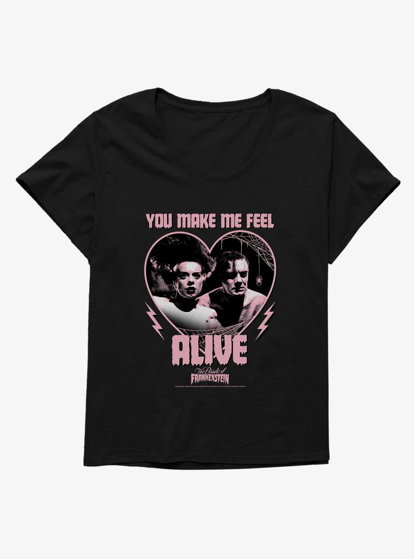 The Bride Of Frankenstein You Make Me Feel Alive Girls T-Shirt Plus Size, , hi-res