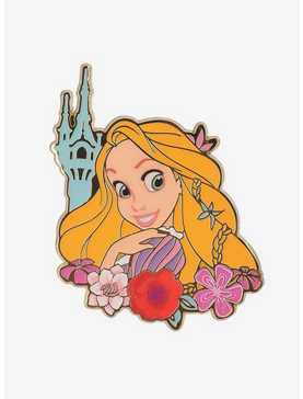 Disney Tangled Rapunzel Tower Floral Enamel Pin — BoxLunch Exclusive, , hi-res