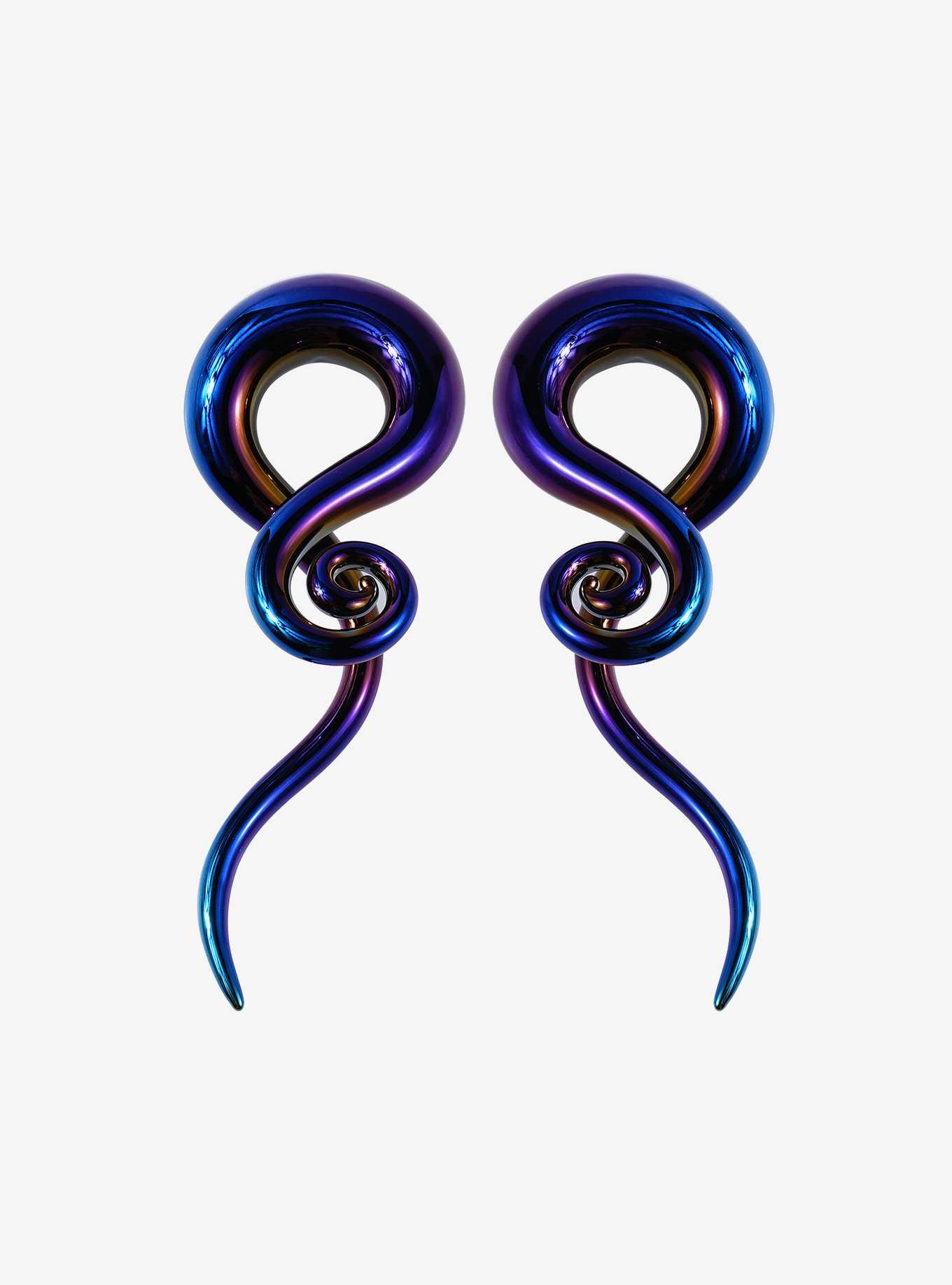 Glass Oil Slick Spiral Taper 2 Pack, , hi-res