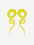 Glass Chartreuse Spiral Taper 2 Pack, , hi-res