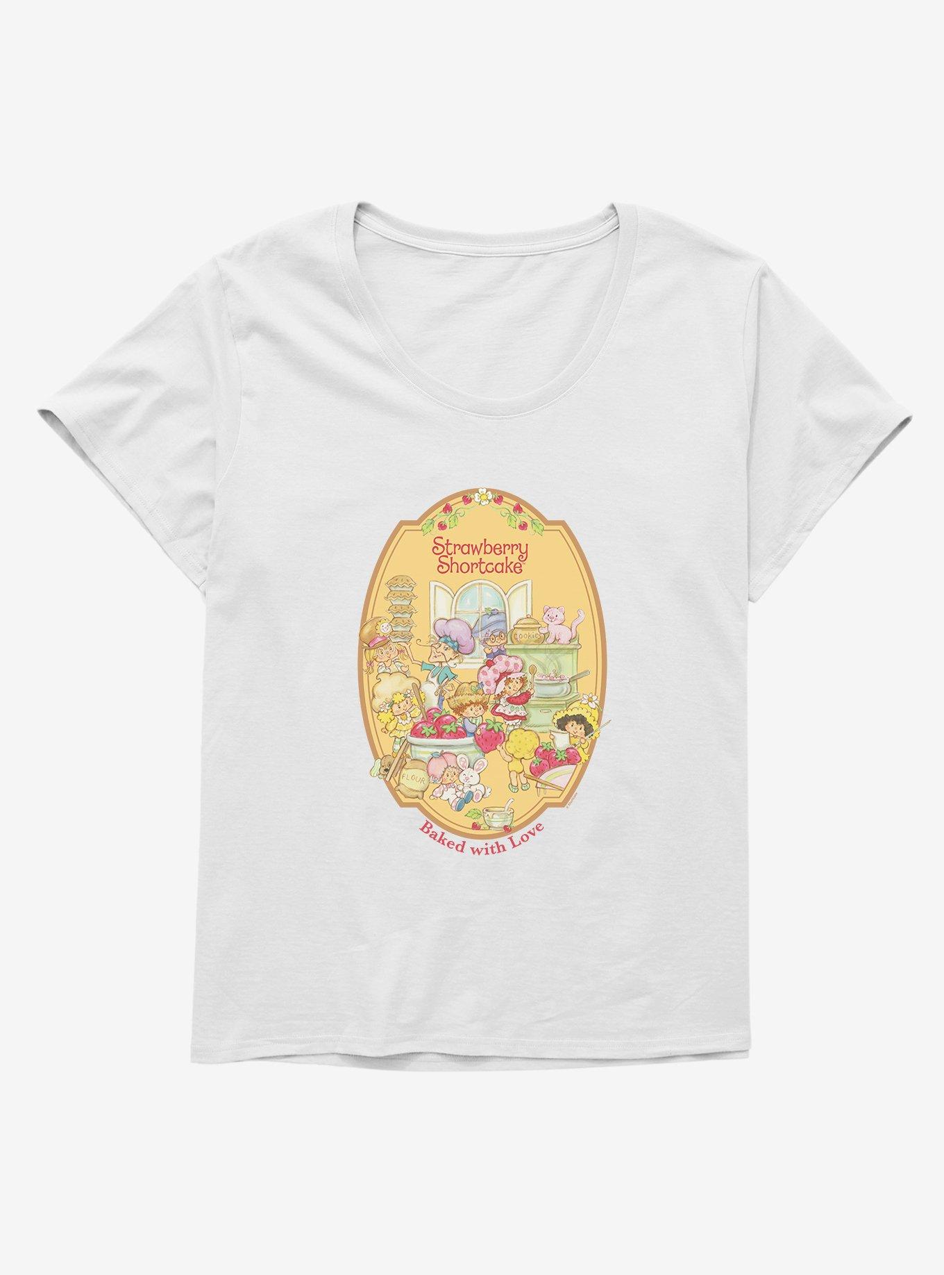 Strawberry Shortcake Baked With Love Girls T-Shirt Plus Size, WHITE, hi-res