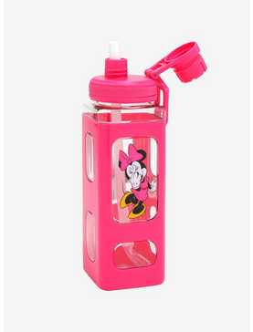 Disney Minnie Mouse Pink Water Bottle and Straw, , hi-res