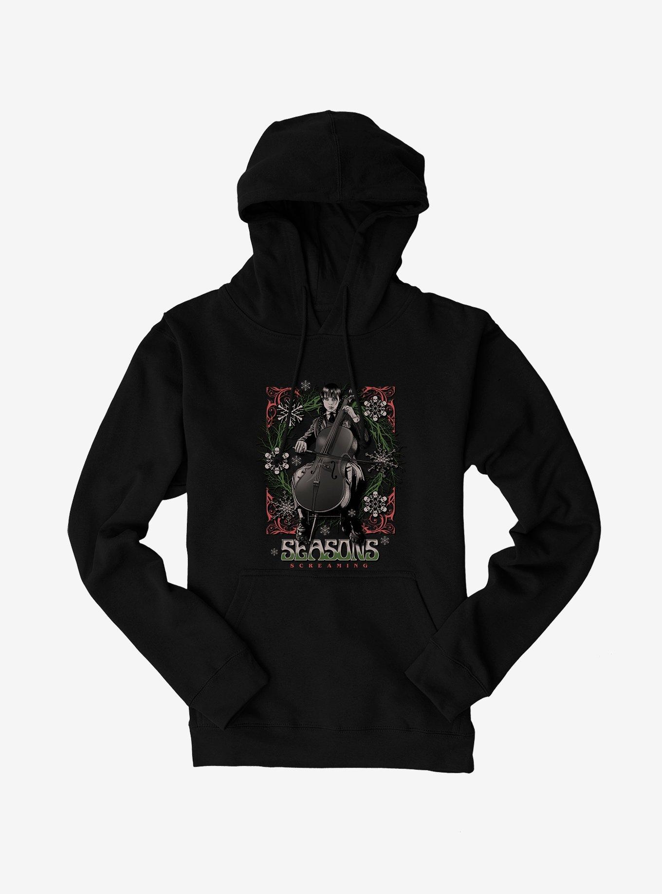 Wednesday Seasons Screaming Hoodie, BLACK, hi-res