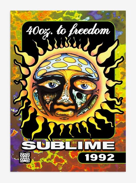 ビンテージ Sublime 40oz. To Freedom ポスター Sublime 40 Oz. To Freedom Poster: Woodstock Trading Company