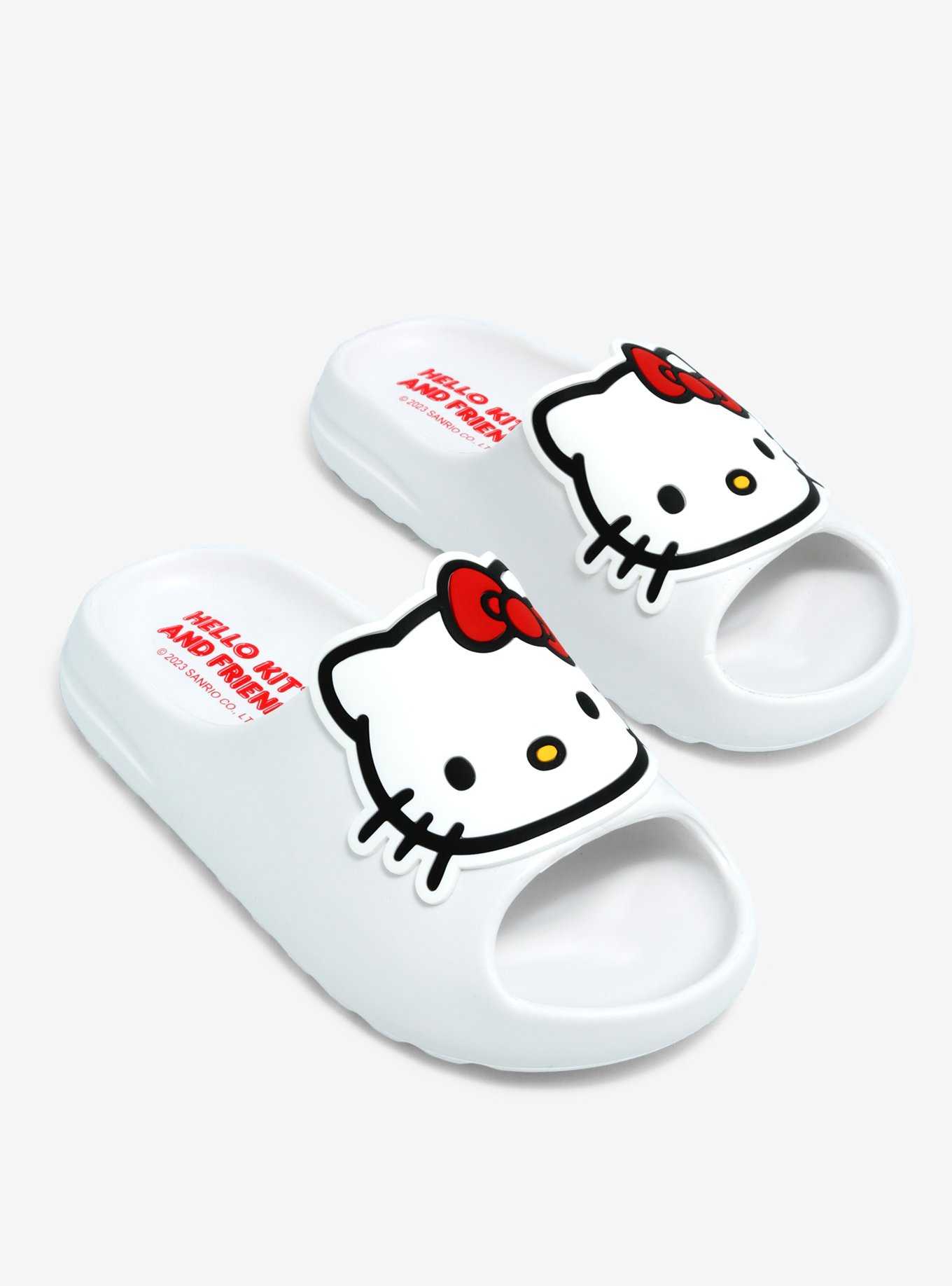 Hello Kitty White Slides, , hi-res