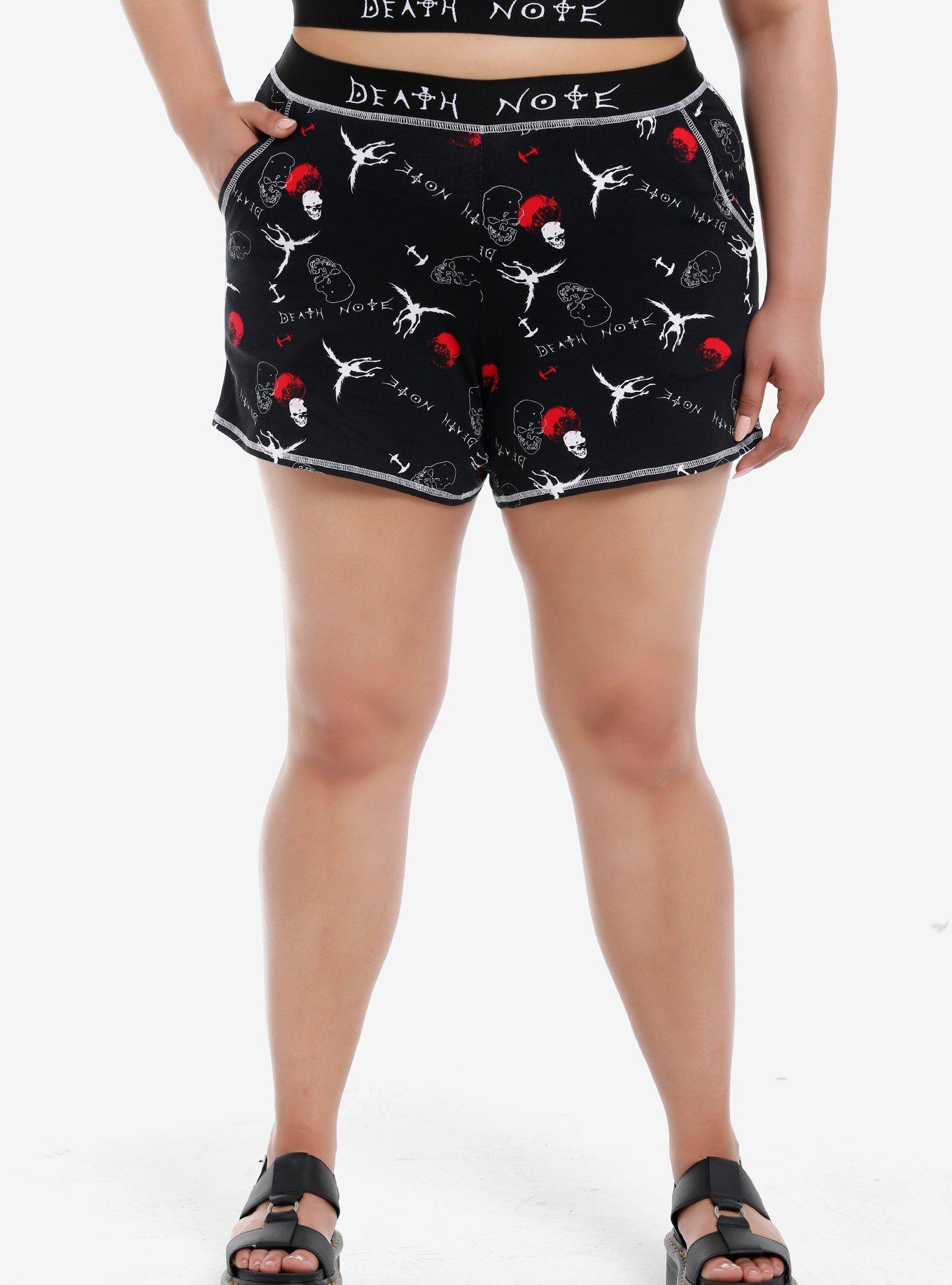 Death Note Ryuk Lounge Shorts Plus Size, BLACK, hi-res