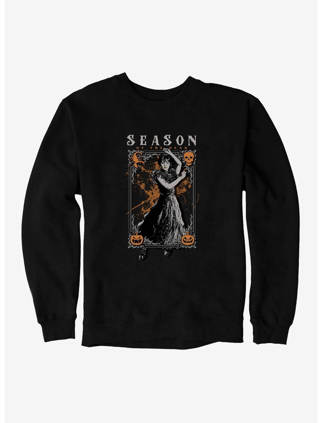 Wednesday Season Of The Dead Sweatshirt, BLACK, hi-res