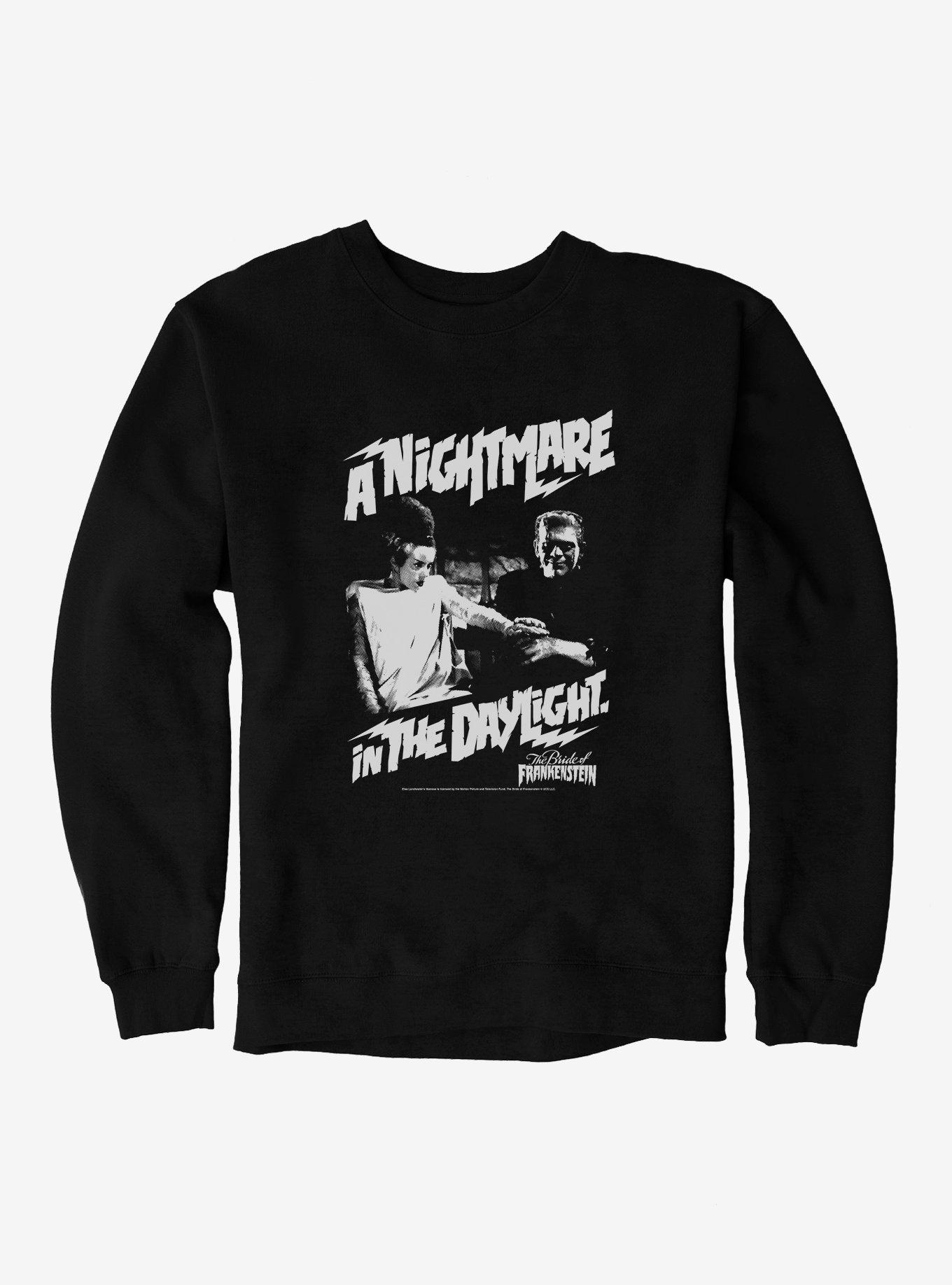 The Bride Of Frankenstein A Nightmare In The Daylight Sweatshirt, BLACK, hi-res