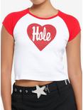 Hole Glitter Heart Girls Baby Raglan T-Shirt, BRIGHT WHITE, hi-res