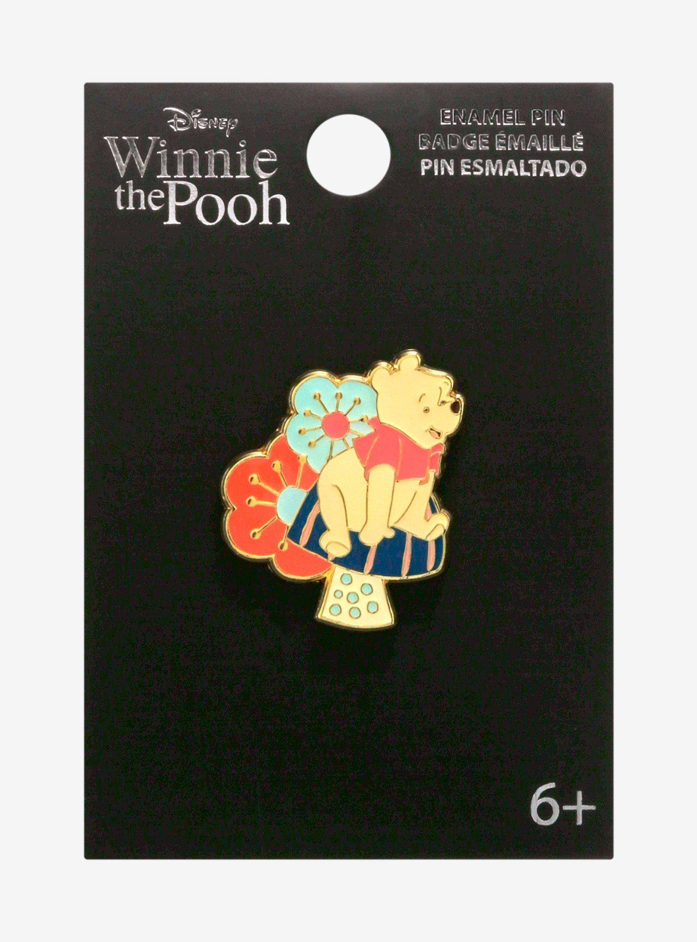 Disney Winnie the Pooh Floral Pooh Bear Enamel Pin - BoxLunch Exclusive