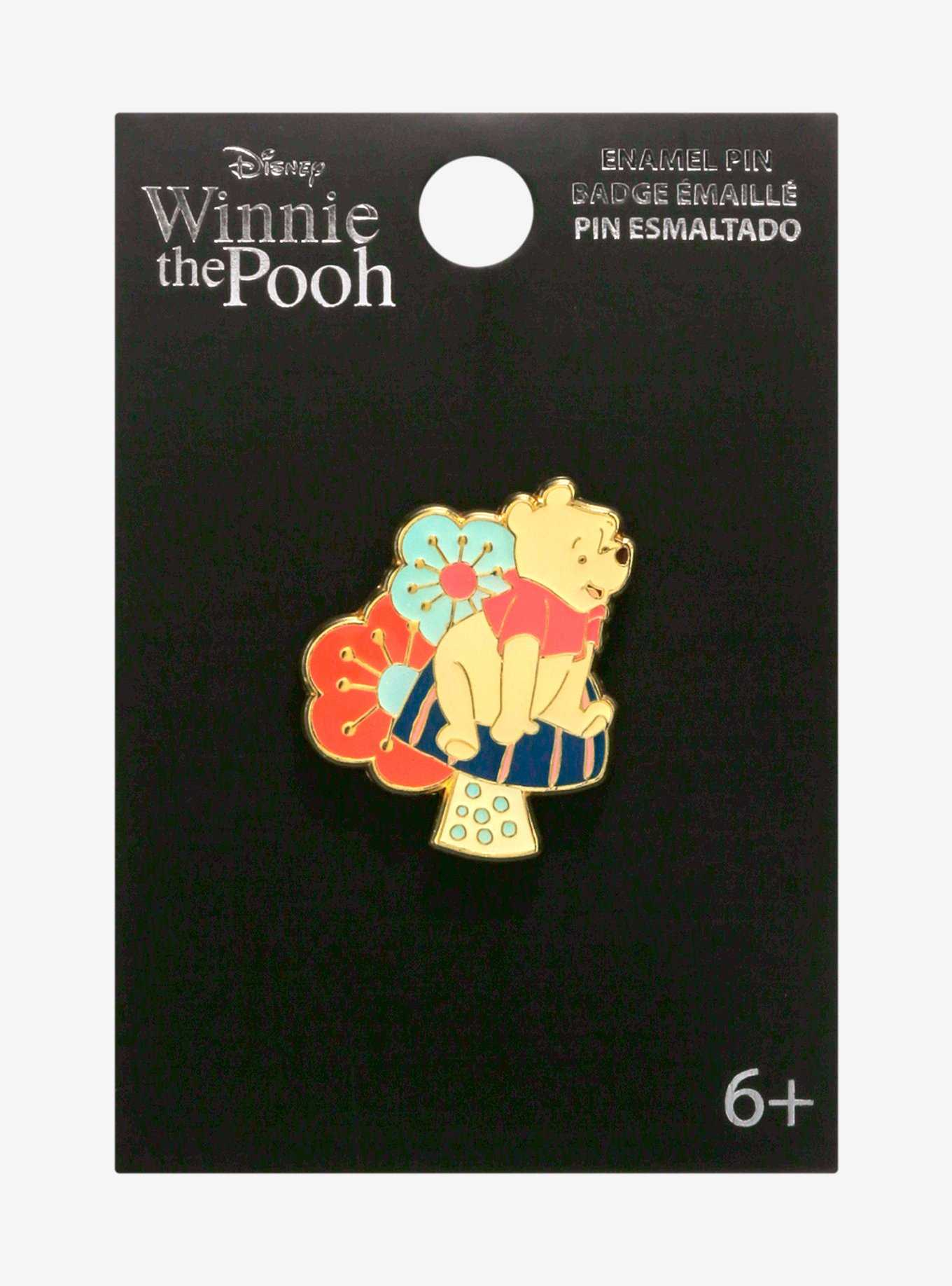 Disney Winnie the Pooh Floral Pooh Bear Enamel Pin - BoxLunch Exclusive, , hi-res