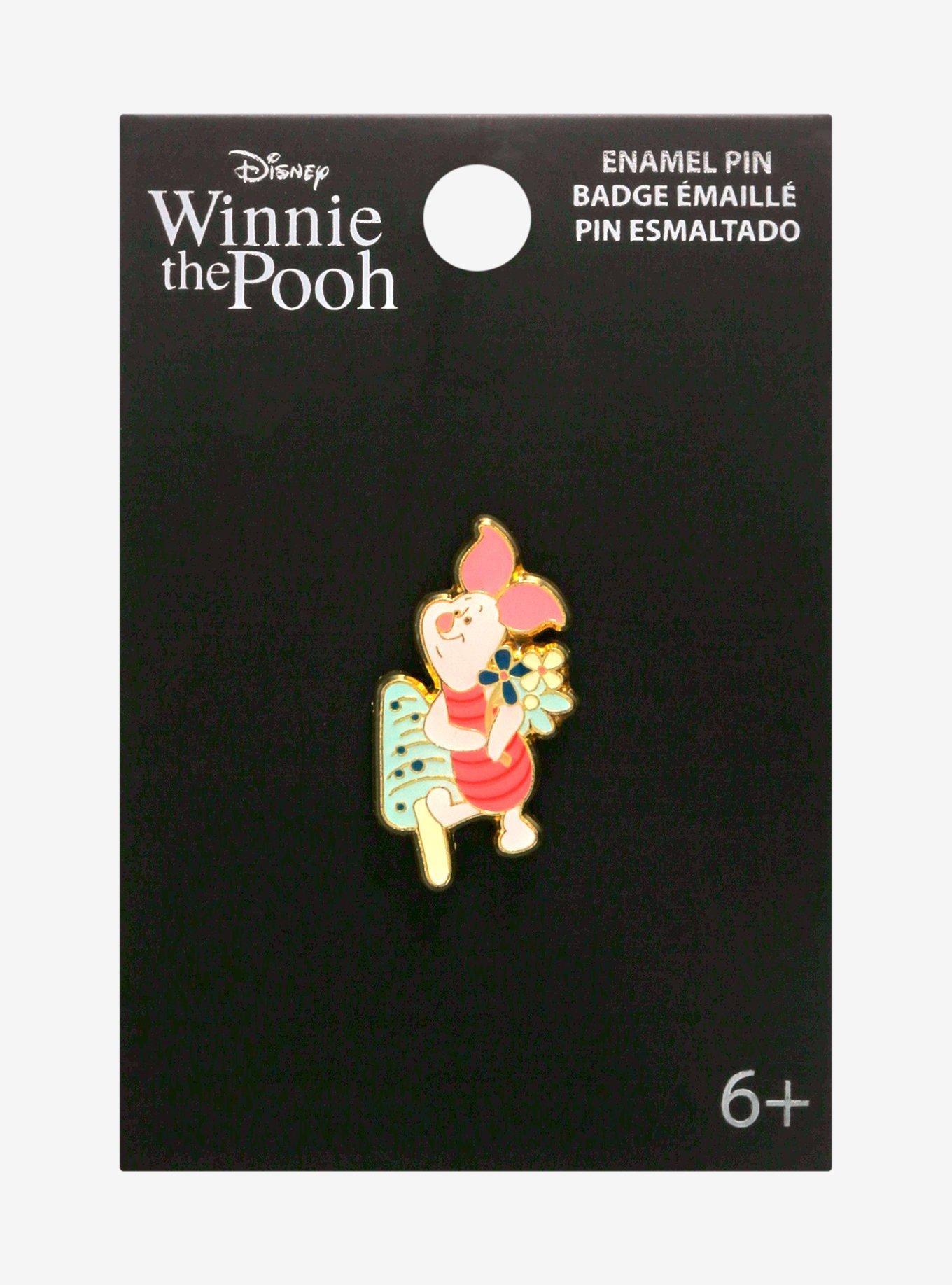 Disney Winnie the Pooh Piglet Mushroom Floral Enamel Pin