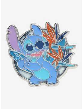 Loungefly Disney Lilo & Stitch Floral Stitch Stained Glass Enamel Pin - BoxLunch Exclusive, , hi-res