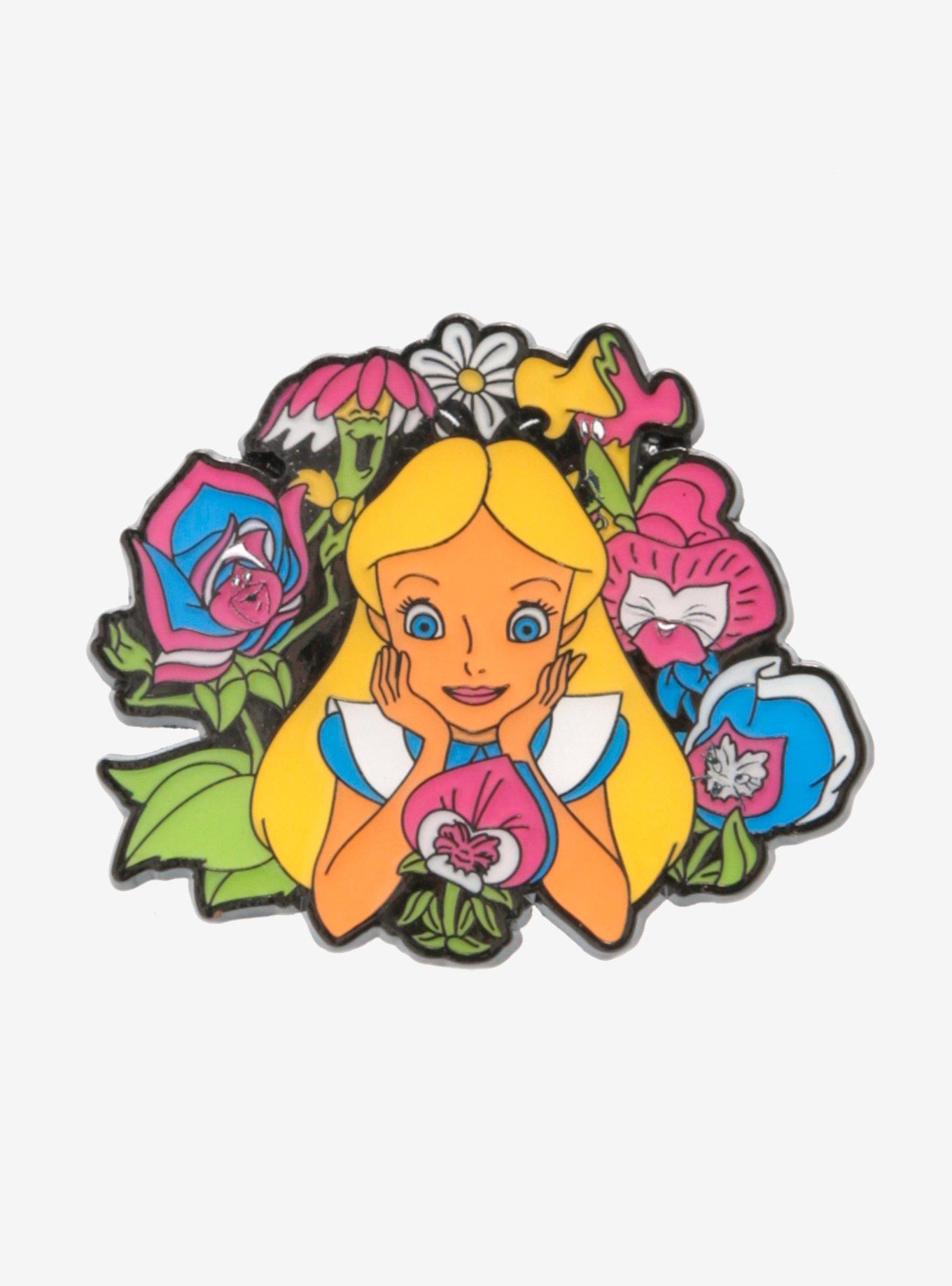 Loungefly Disney Alice in Wonderland Alice Flowers Enamel Pin — BoxLunch  Exclusive | BoxLunch