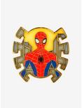 Marvel Spider-Man Portrait Stained Glass Enamel Pin — BoxLunch Exclusive, , hi-res
